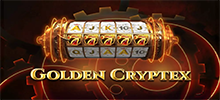 Golden Cryptex's features involve cracking a code, and it's not exactly hard code - just hit five of the same matching symbols and the mechanical parts start spinning and spinning. How it works is that there are five symbols in a row above the three reels, which is called the Cryptex Code. During the base game, these symbols are aces, although they change to free spins. To the left of the reels is an arrow called the Golden Pointer, and during base game it points to the middle row. The objective is to get 5 Aces on the Golden Pointer line, which results in a payout and also awards 10 Golden Spins.

Some additional rules here. If 3 or 4 aces land on the Golden Pointer's line, there is a chance that the game will re-roll the lines that do not have aces. This is called a second chance feature. The second rule is that if there are more Aces on the top or bottom row, the game can move the Golden Pointer to that row and trigger Second Chance returns.